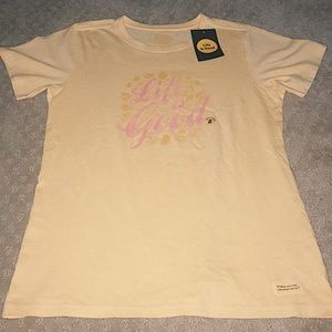 yellow life is good tee